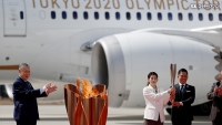 東京オリンピック 聖火が到着 宮城 東松島で到着式
